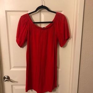 Forever 21 Red off the shoulder dress